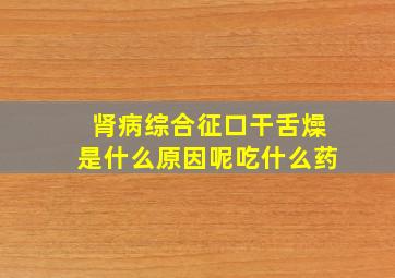 肾病综合征口干舌燥是什么原因呢吃什么药