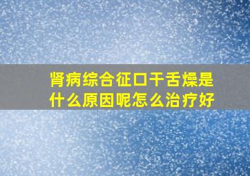 肾病综合征口干舌燥是什么原因呢怎么治疗好