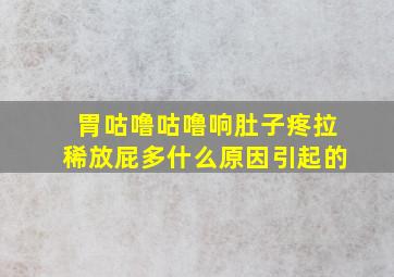 胃咕噜咕噜响肚子疼拉稀放屁多什么原因引起的