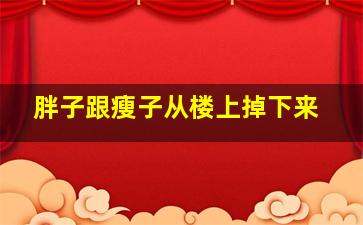 胖子跟瘦子从楼上掉下来