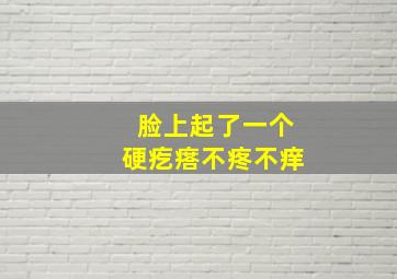 脸上起了一个硬疙瘩不疼不痒