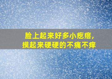 脸上起来好多小疙瘩,摸起来硬硬的不痛不痒