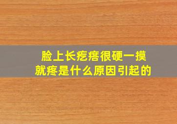 脸上长疙瘩很硬一摸就疼是什么原因引起的