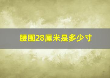 腰围28厘米是多少寸