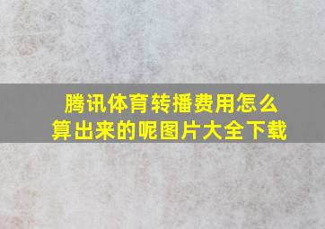 腾讯体育转播费用怎么算出来的呢图片大全下载