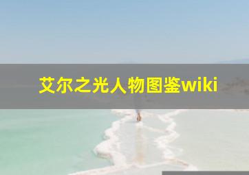 艾尔之光人物图鉴wiki