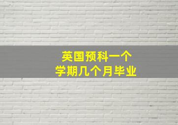 英国预科一个学期几个月毕业