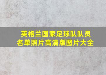 英格兰国家足球队队员名单照片高清版图片大全