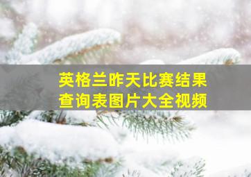 英格兰昨天比赛结果查询表图片大全视频