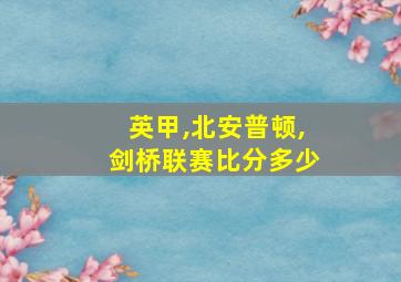 英甲,北安普顿,剑桥联赛比分多少