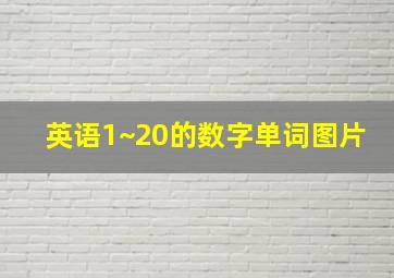 英语1~20的数字单词图片