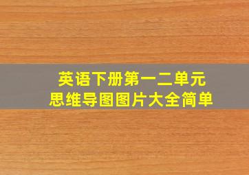 英语下册第一二单元思维导图图片大全简单