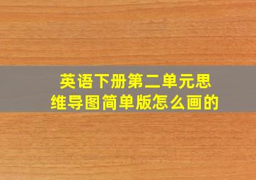 英语下册第二单元思维导图简单版怎么画的