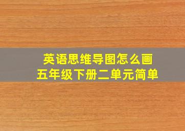 英语思维导图怎么画五年级下册二单元简单