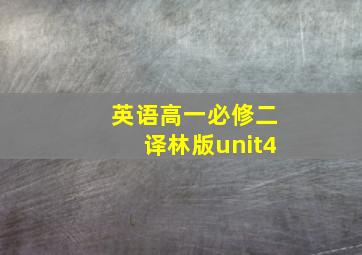 英语高一必修二译林版unit4