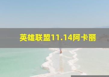 英雄联盟11.14阿卡丽