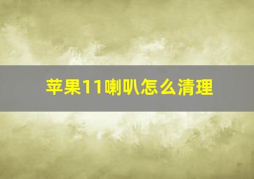 苹果11喇叭怎么清理