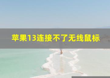 苹果13连接不了无线鼠标