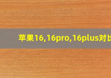 苹果16,16pro,16plus对比