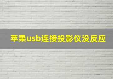 苹果usb连接投影仪没反应