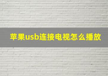 苹果usb连接电视怎么播放