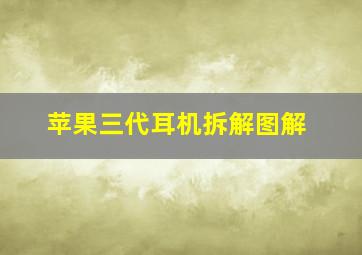 苹果三代耳机拆解图解