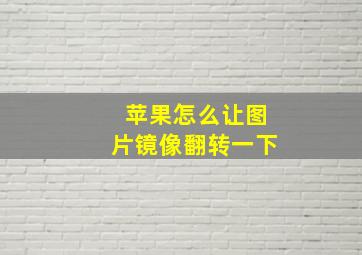 苹果怎么让图片镜像翻转一下