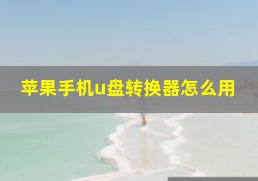 苹果手机u盘转换器怎么用