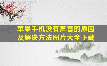 苹果手机没有声音的原因及解决方法图片大全下载