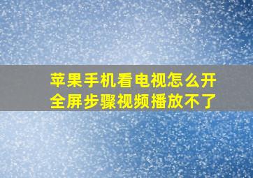 苹果手机看电视怎么开全屏步骤视频播放不了