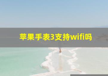 苹果手表3支持wifi吗