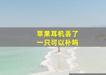 苹果耳机丢了一只可以补吗