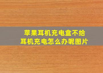 苹果耳机充电盒不给耳机充电怎么办呢图片