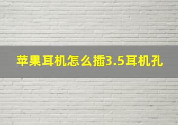 苹果耳机怎么插3.5耳机孔