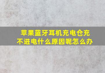 苹果蓝牙耳机充电仓充不进电什么原因呢怎么办