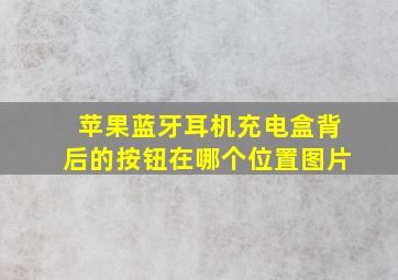 苹果蓝牙耳机充电盒背后的按钮在哪个位置图片