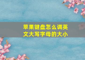 苹果键盘怎么调英文大写字母的大小