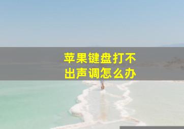 苹果键盘打不出声调怎么办