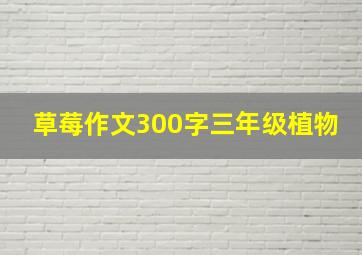 草莓作文300字三年级植物