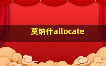 莫纳什allocate