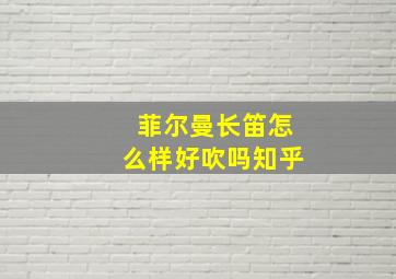 菲尔曼长笛怎么样好吹吗知乎