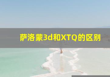 萨洛蒙3d和XTQ的区别