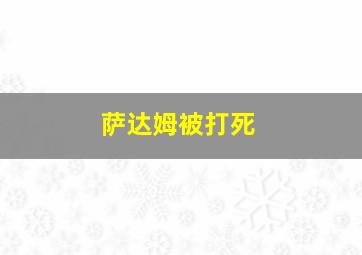 萨达姆被打死