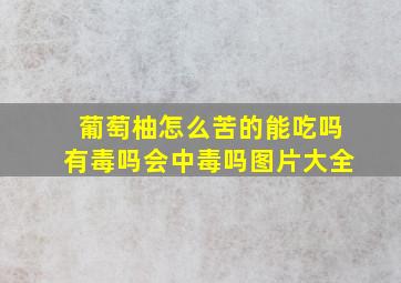 葡萄柚怎么苦的能吃吗有毒吗会中毒吗图片大全