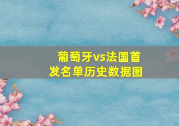 葡萄牙vs法国首发名单历史数据图