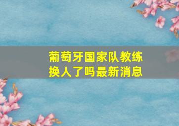 葡萄牙国家队教练换人了吗最新消息