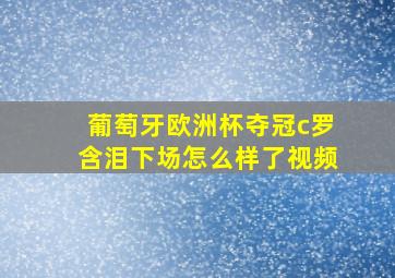 葡萄牙欧洲杯夺冠c罗含泪下场怎么样了视频