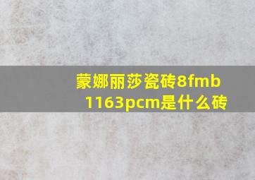 蒙娜丽莎瓷砖8fmb1163pcm是什么砖