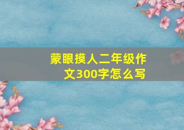 蒙眼摸人二年级作文300字怎么写