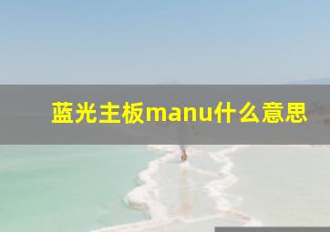 蓝光主板manu什么意思